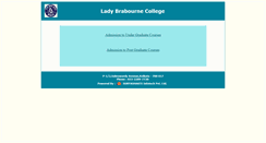 Desktop Screenshot of ladybrabourneadmissions.com